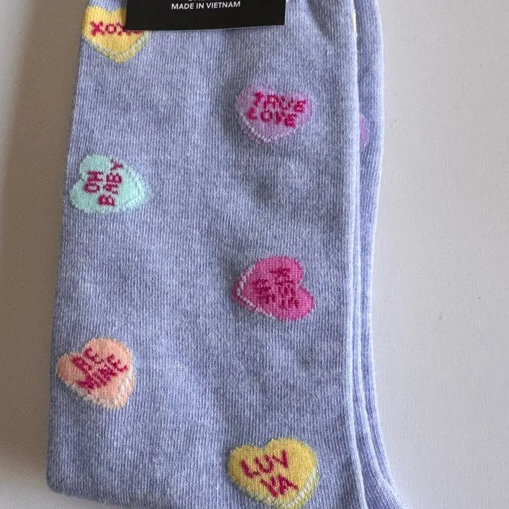 J.Crew Women's Candy Hearts Crew Style Socks NWT